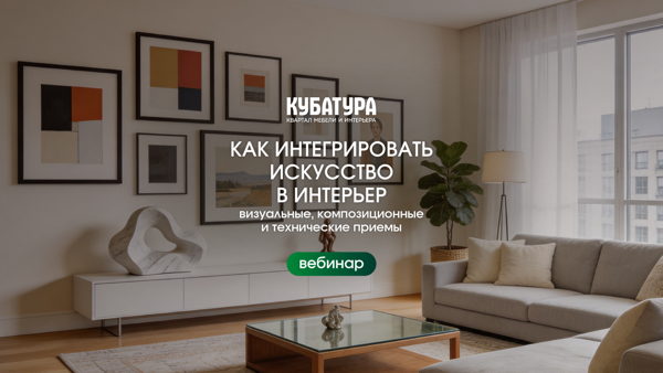 «Как интегрировать искусство в интерьер»: вебинар с дизайнером Евгенией Пожидаевой