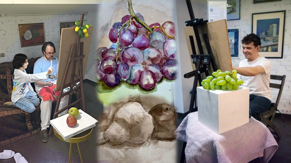 Вводное занятие по "Русскому академическому рисунку" (карандаш + акварель)
