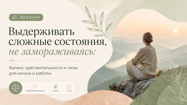 Выдерживать сложные состояния, не замораживаясь: баланс чувствительности и силы