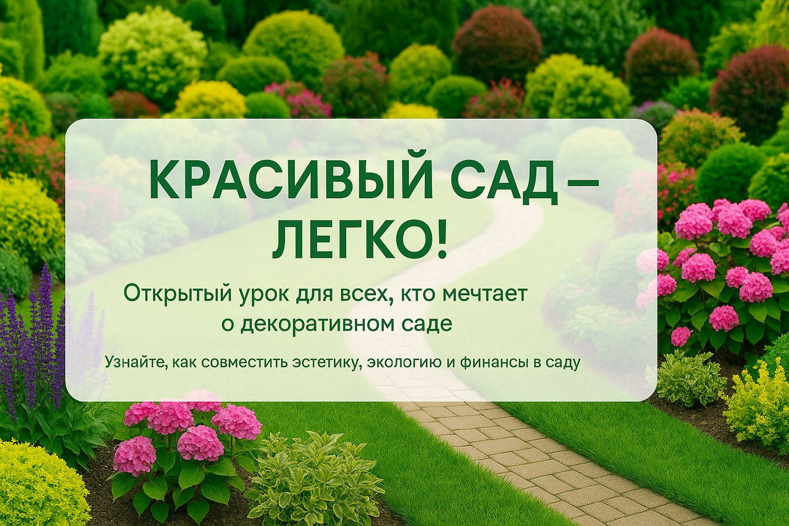 Красивый сад — легко