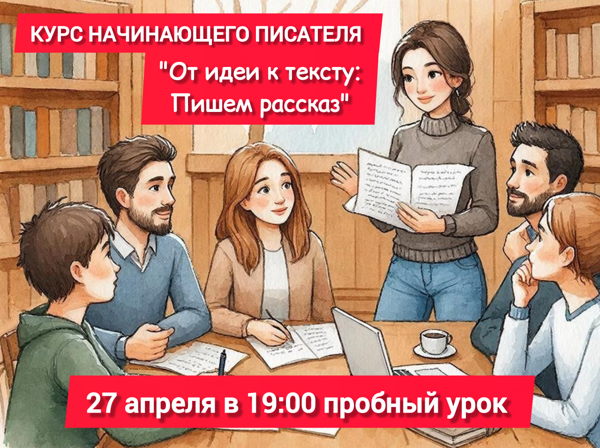 Пробный урок писательского курса "От идеи к тексту: Пишем рассказ"
