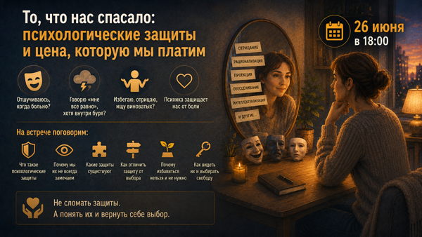 То, что нас спасало: психологические защиты и цена, которую мы платим