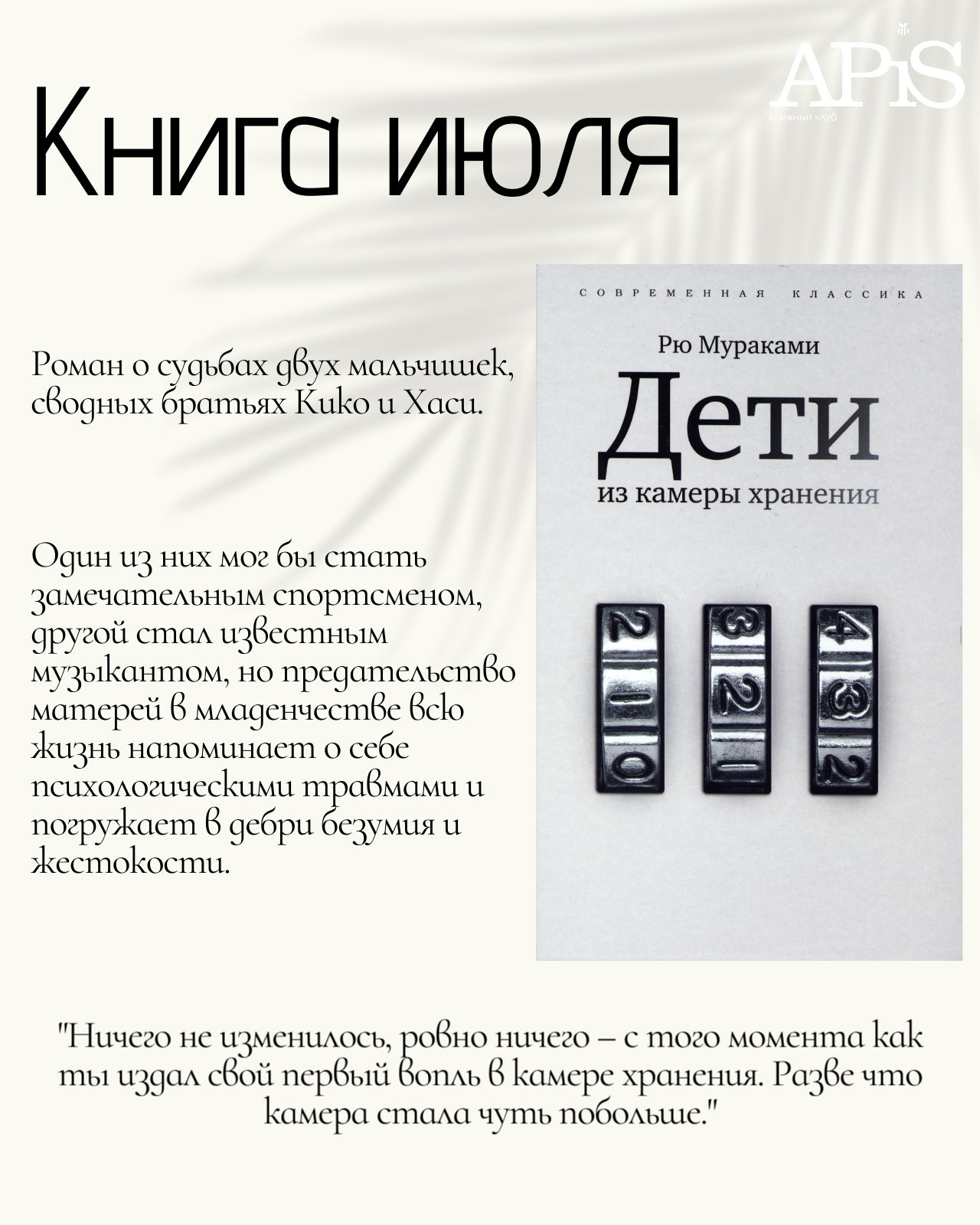 Встреча Книжного клуба "APiS"