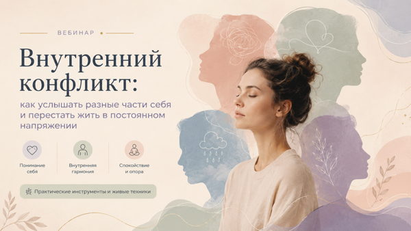 Вебинар "Внутренний конфликт: как услышать разные части себя и перестать жить в постоянном напряжении"