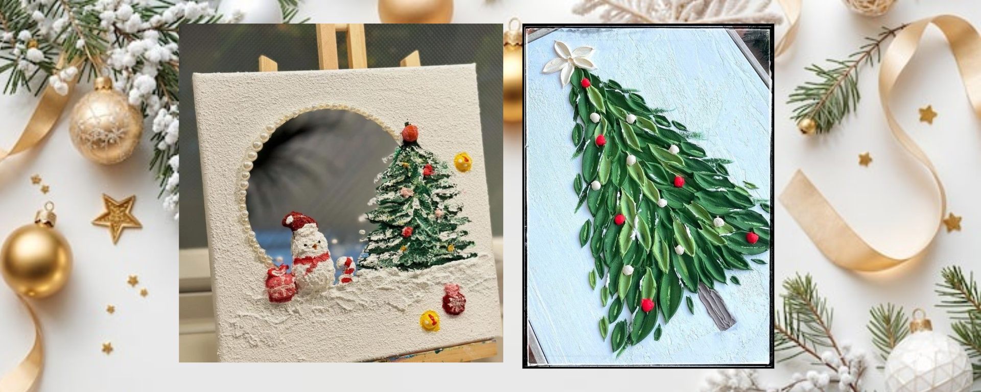 Мастер-класс в изо-студии "Новогоднее настроение". Рисование текстурной пастой