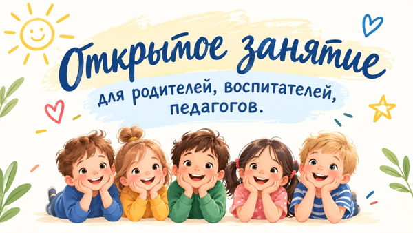 Открытое занятие для родителей, педагогов и воспитателей