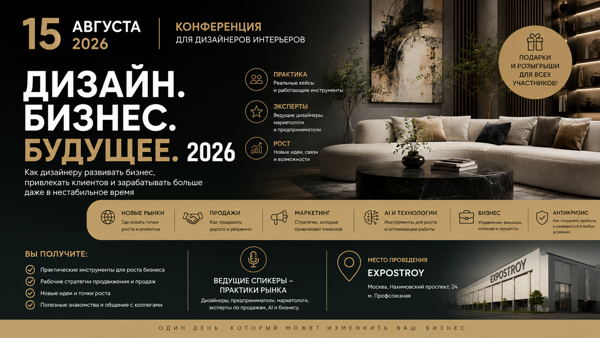Конференция "Мини-МВА: AI, маркетинг и бизнес в дизайне 2026"