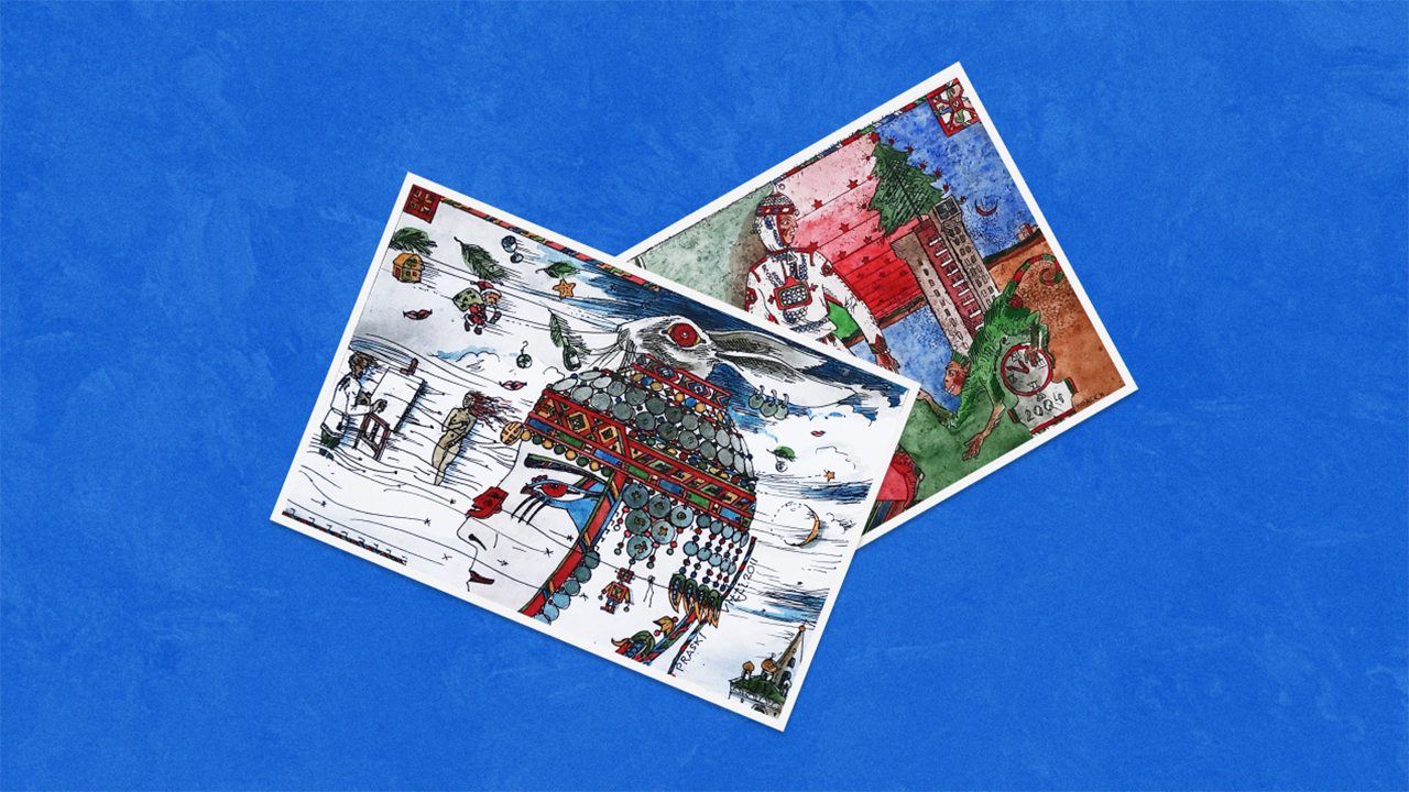 Мастер-класс: «Новогодний арьергард: открытки в стиле Праски Витти»