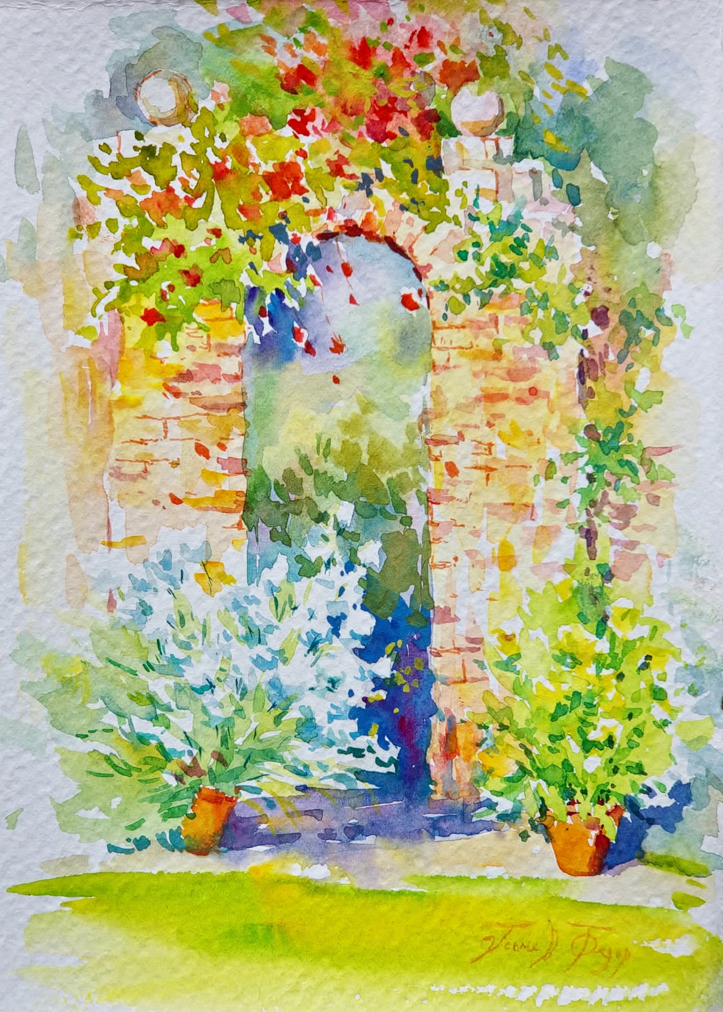 Эльфийская арка. Мастер-класс по акварельной живописи с применением арт-терапевтических техник