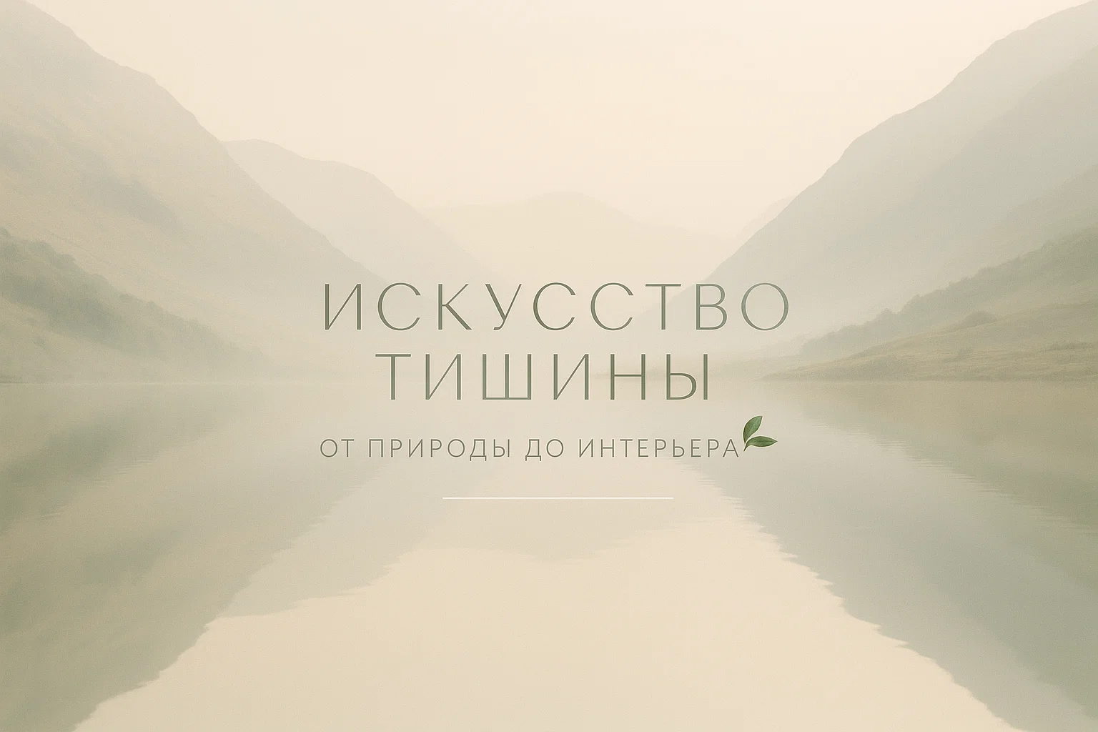 Искусство тишины: От природы до интерьера. Лекция о минимализме для дизайнеров