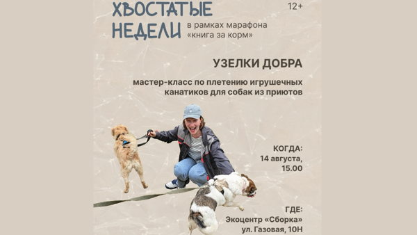 Узелки добра: канатик из ветоши для твоего хвостика