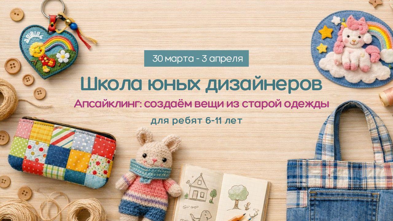 Школа юных дизайнеров. Апсайклинг: создаём вещи из старой одежды (1–4 классы)