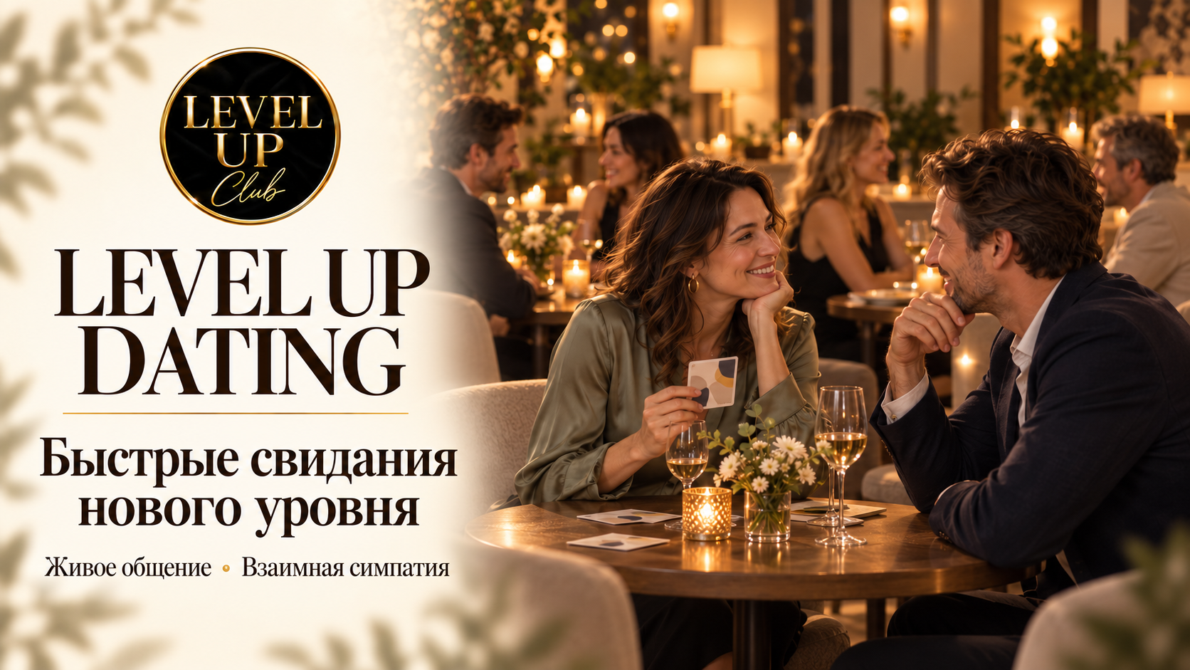 LEVEL UP DATING | Камерный вечер знакомств (30–55 лет) | Санкт-Петербург