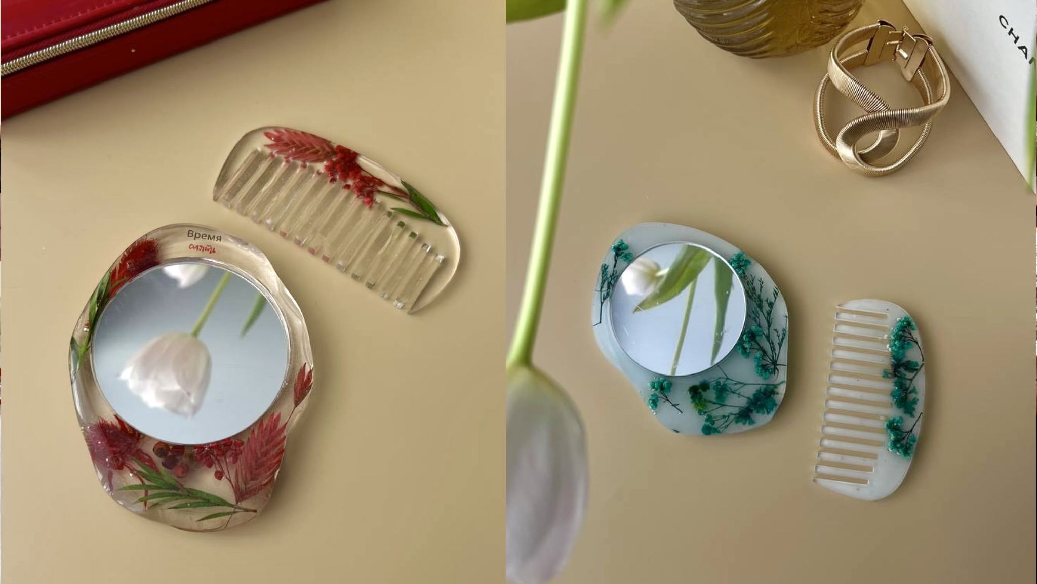 Мастер-класс: Эпоксидные аксессуары «Зеркальца и гребни»