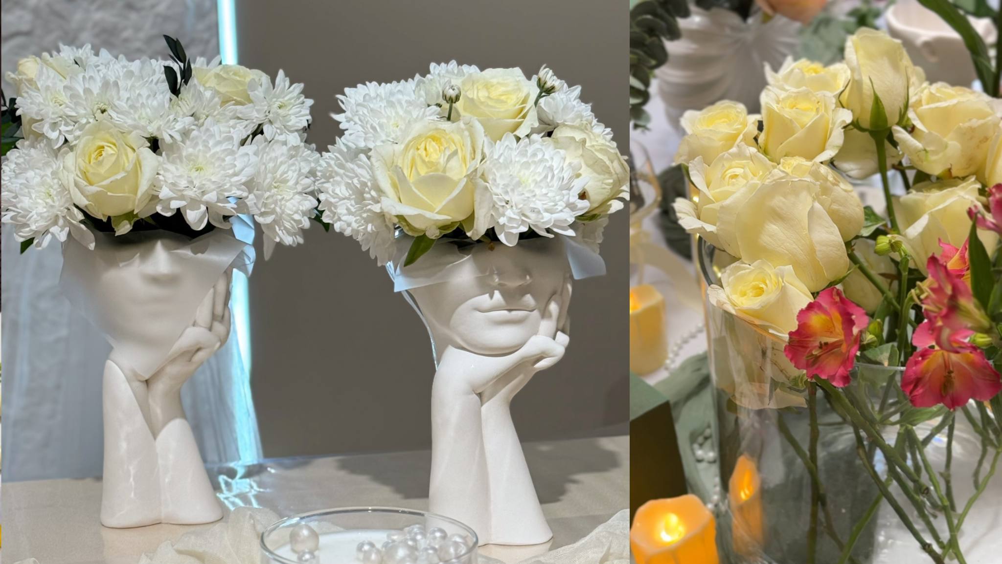 Secret Garden: флористические композиции в гипсовых кашпо