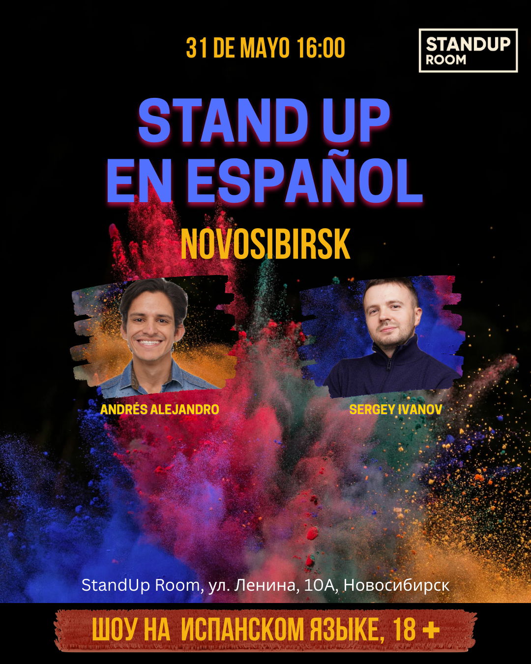 Stand Up en español por primera vez en Novosibirsk