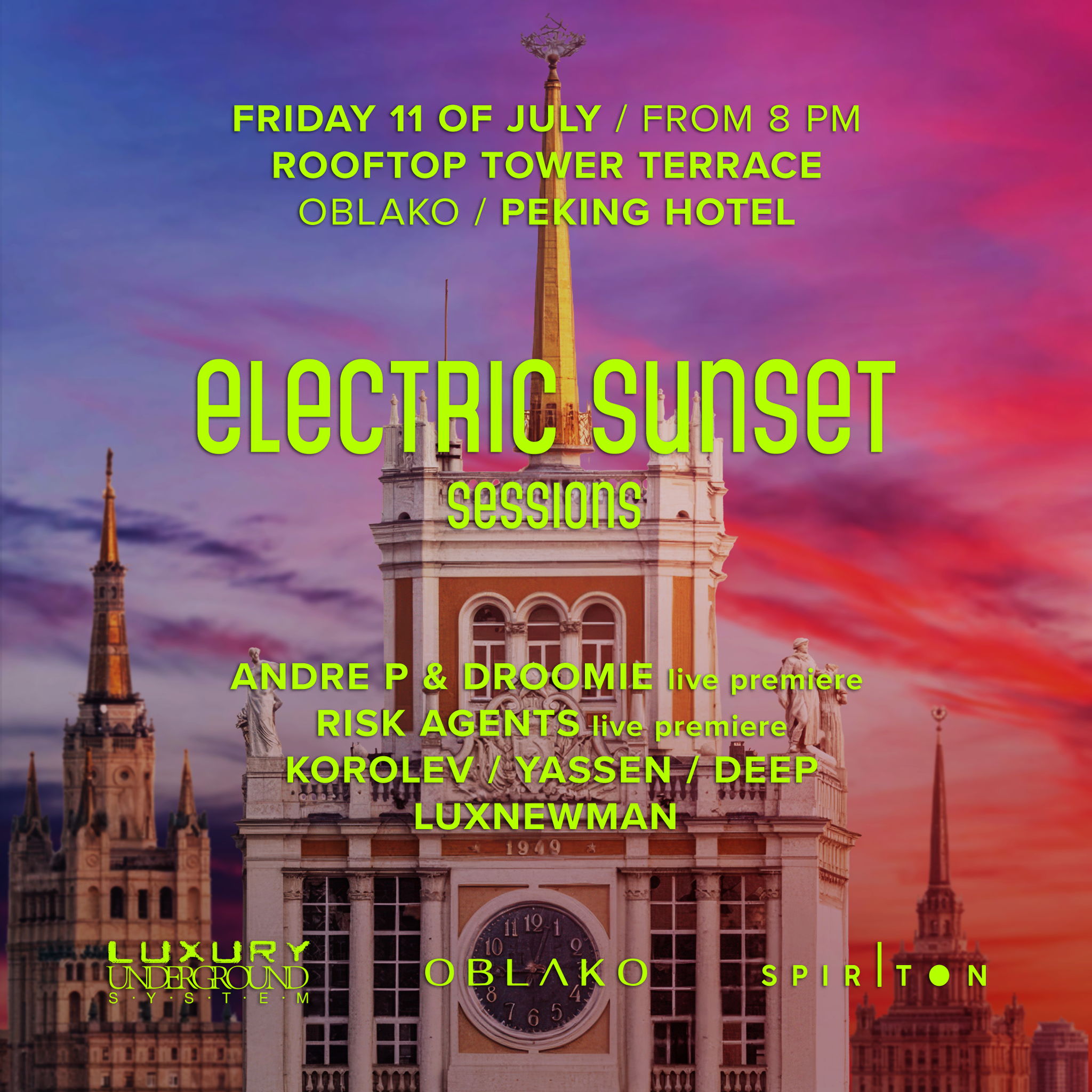 ELECTRIC SUNSET / PEKIN ROOFTOP TERRACE OBLAKO