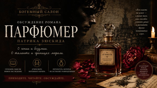 Обсуждение романа «Парфюмер» Патрика Зюскида в Богемном салоне