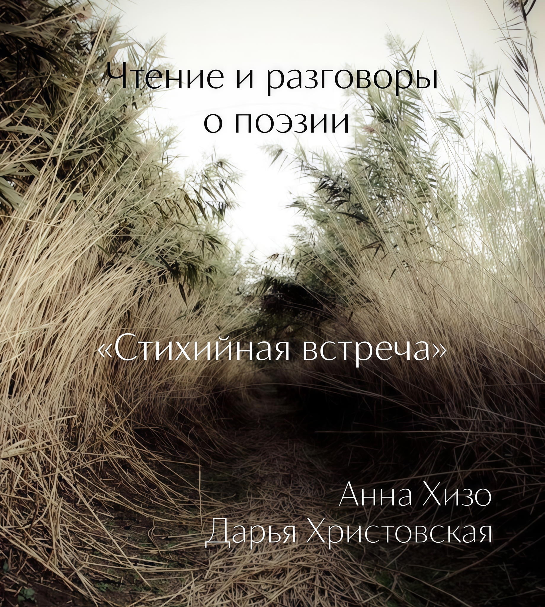 ЧТЕНИЯ И РАЗГОВОРЫ О ПОЭЗИИ: «СТИХИЙНАЯ ВСТРЕЧА» АННА ХИЗО / ДАРЬЯ ХРИСТОВСКАЯ