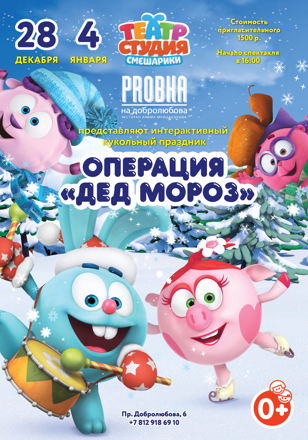 Большой семейный новогодний праздник со «Смешариками» 4 января