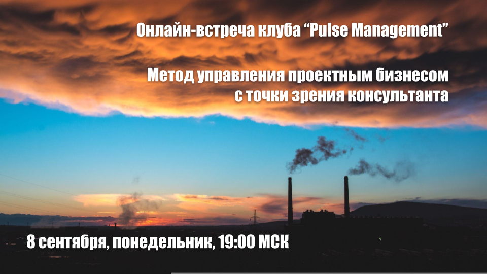 Метод управления проектным бизнесом с точки зрения консультанта
