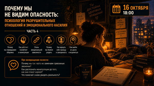 Почему мы не видим опасность: психология разрушительных отношений и эмоционального насилия. Часть 4