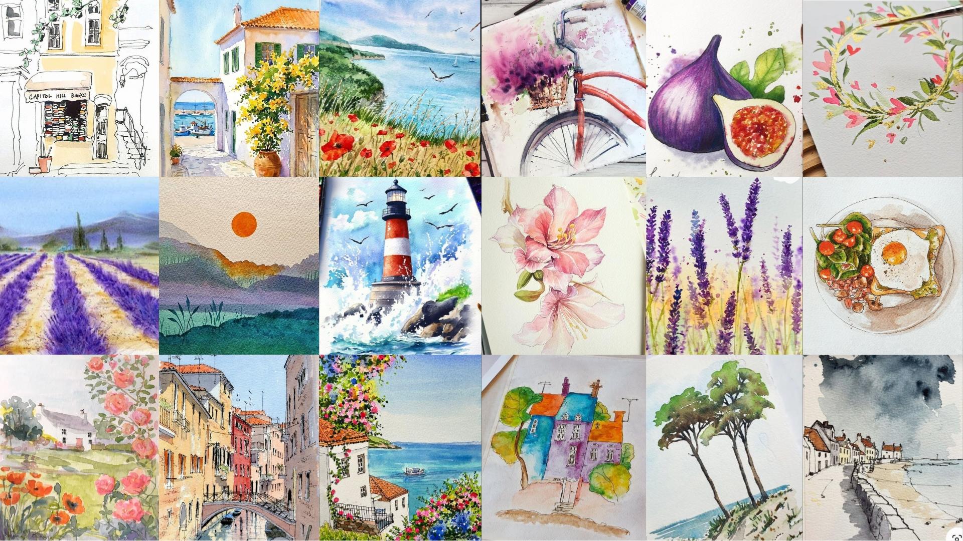 Акварель и скетчинг для начинающих в Севкабель Порт: акварельный завтрак на Васильевском