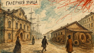 Каменный коридор в центре Петербурга. Галерная улица