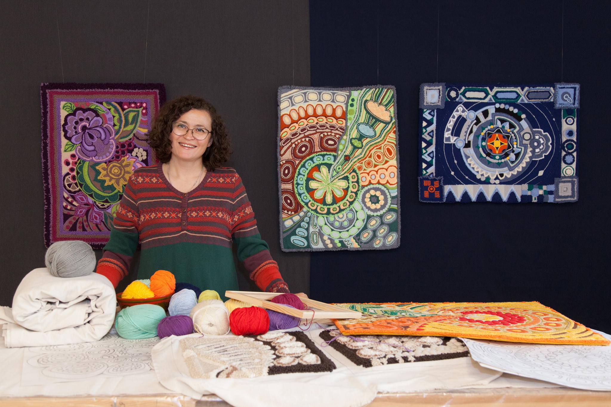 Мастер-класс по ковровой вышивке с Маликой Красильниковой