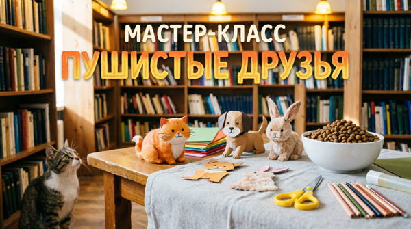 Мастер-класс «Пушистые друзья» в рамках акции «Книга за корм»