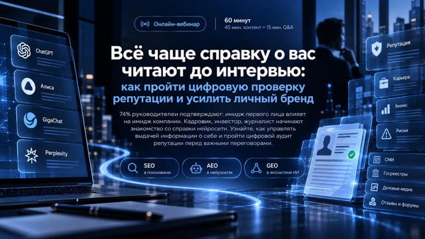 Всё чаще справку о вас читают до интервью: как пройти цифровую проверку репутации и усилить личный бренд