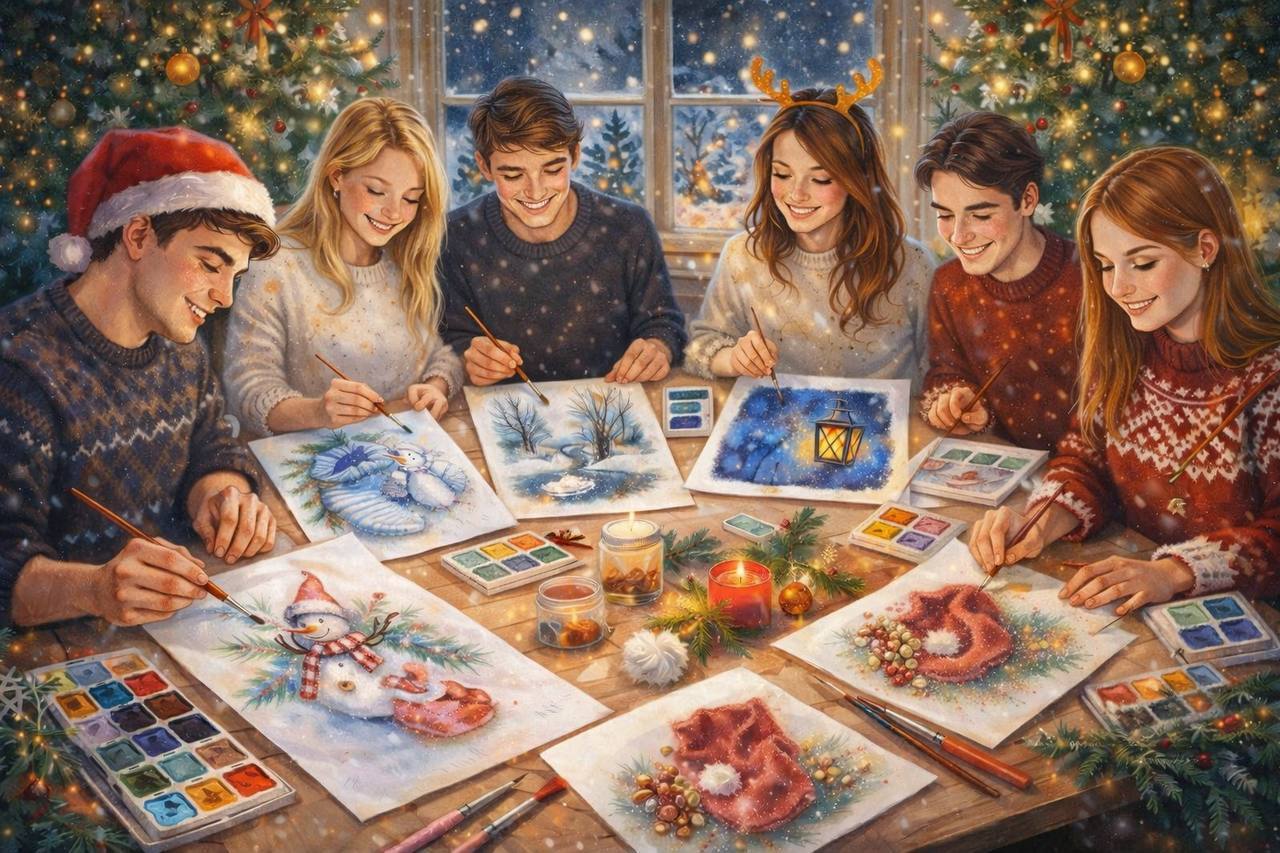 Мастер-класс «Ароматы акварельной зимы»