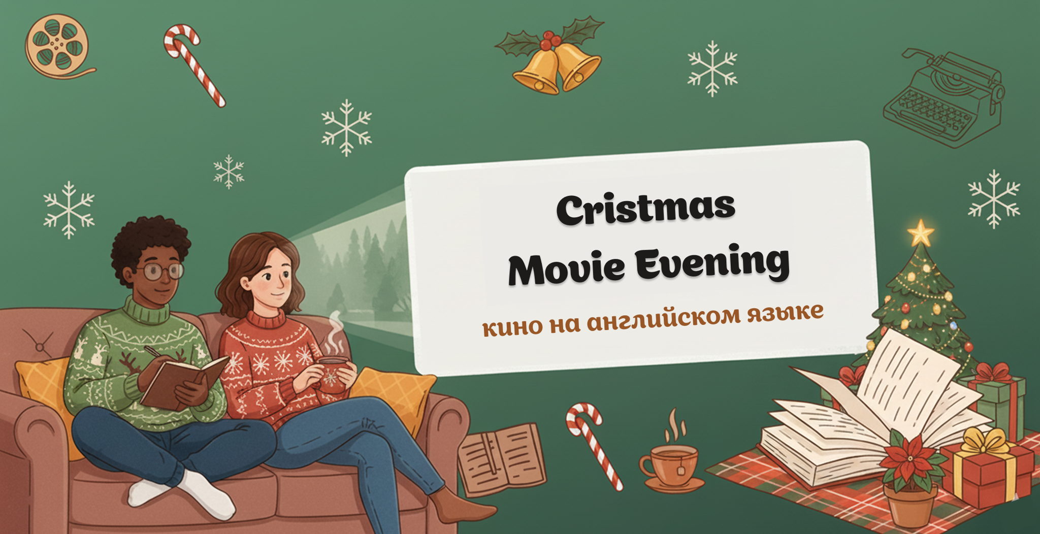 Новогодний киновечер на английском