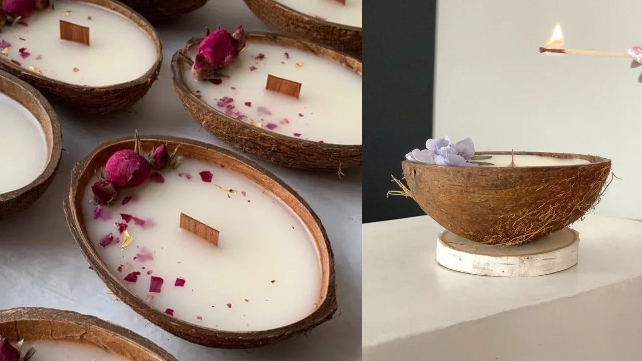 Мастер-класс «Свеча в кокосе»