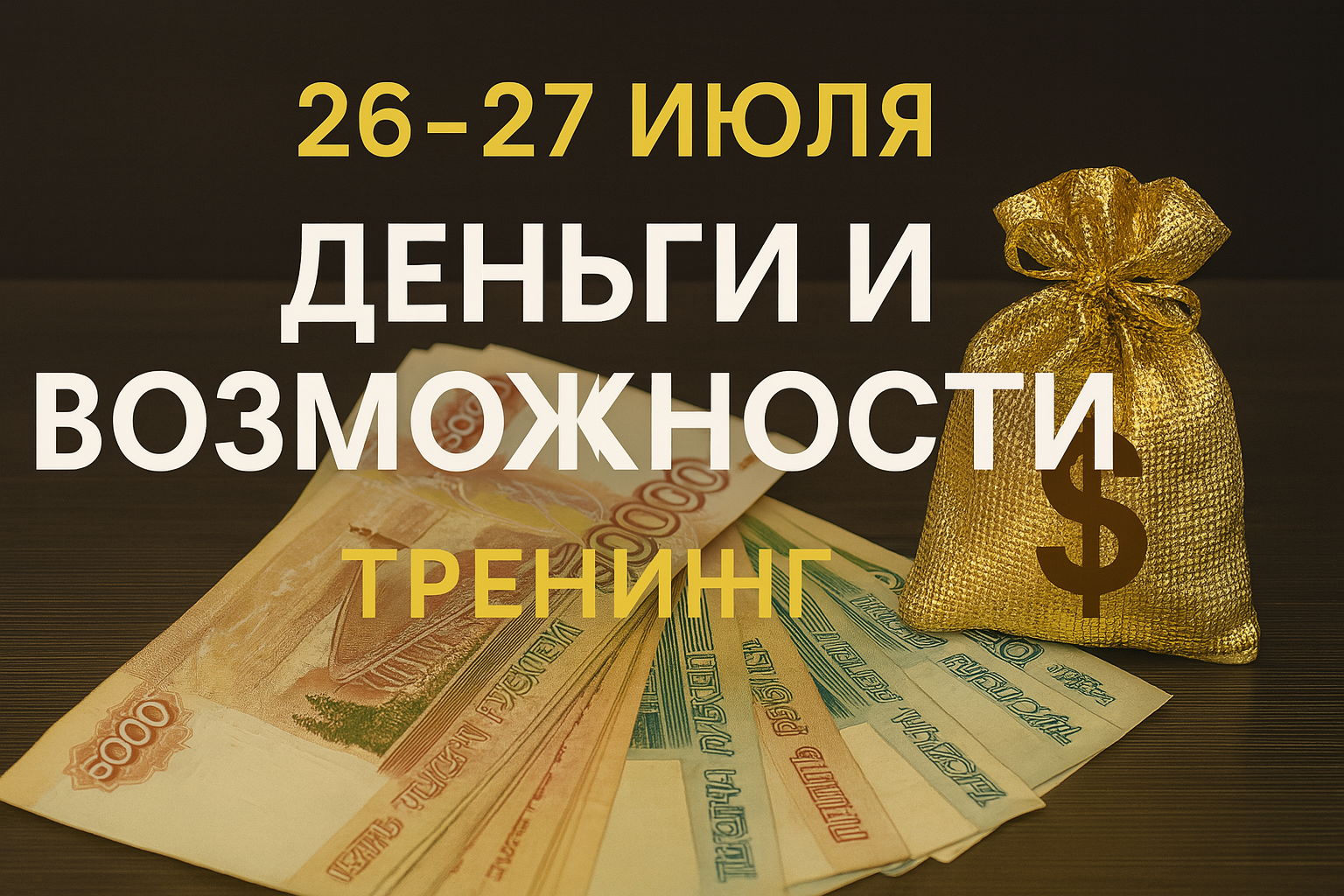 Тренинг "Деньги и возможности" — где ты ставишь себе предел?