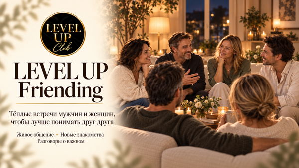 LEVEL UP: FRENDING | Вечер живого общения и неформальных знакомств для мужчин и женщин (30–55 лет) | Санкт-Петербург