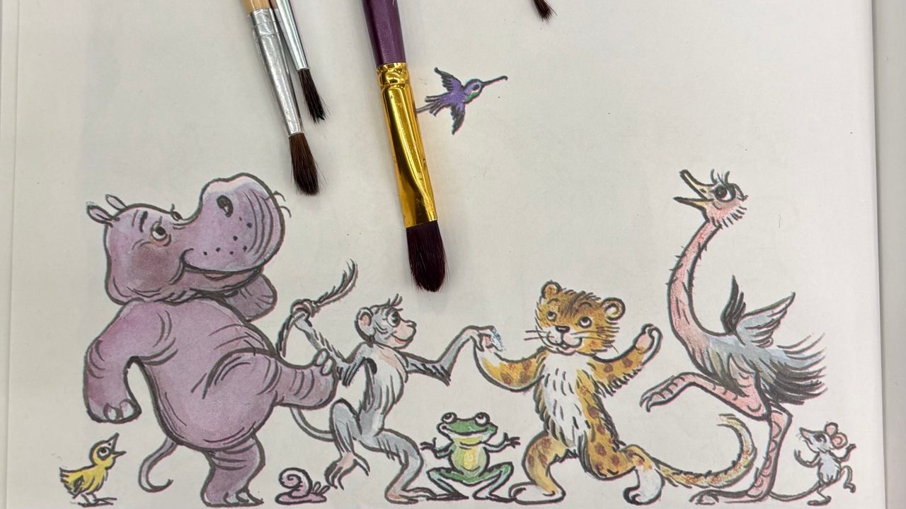 Любимые герои Корнея Чуковского в ярких цветах акварели