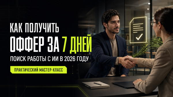 Онлайн-мастер-класс «Как получить оффер за 7 дней с помощью ИИ»