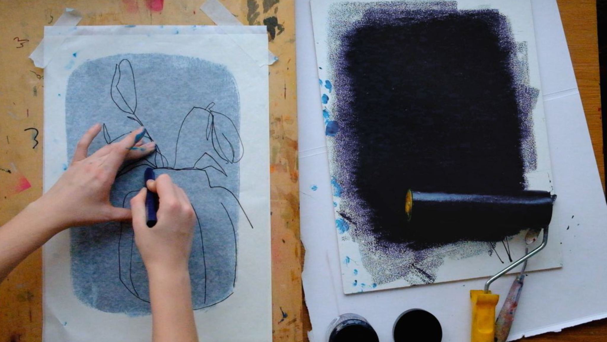 Мастер-класс по монотипии