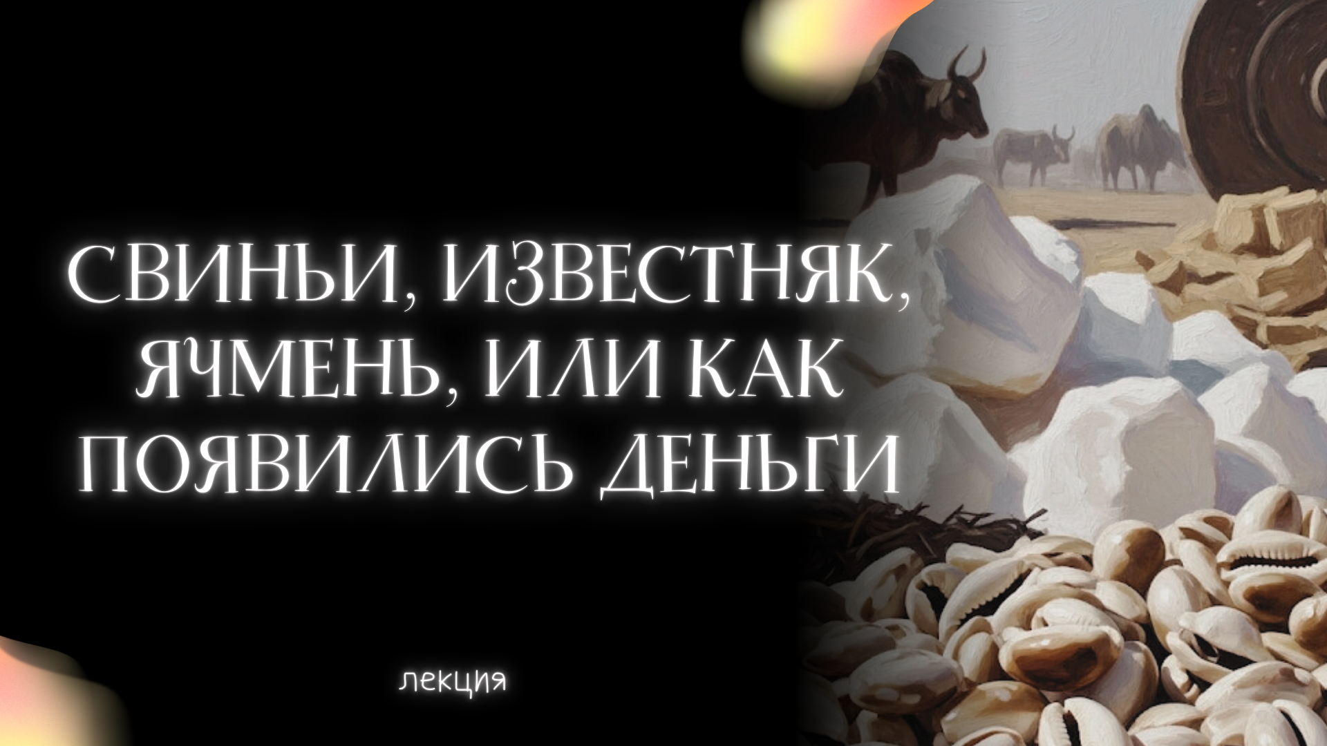 Свиньи, известняк, ячмень, или как появились деньги