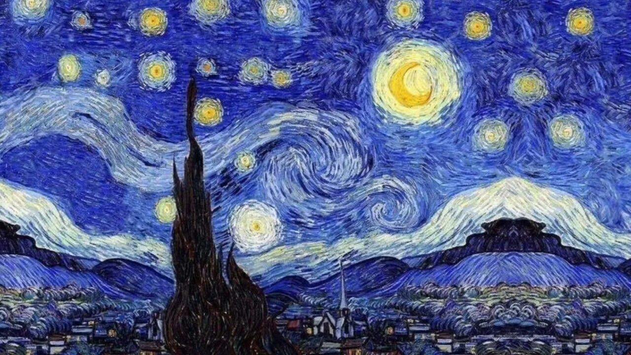 Мастер-класс «Зимняя ночь. Звездопад» в гуашевой технике»