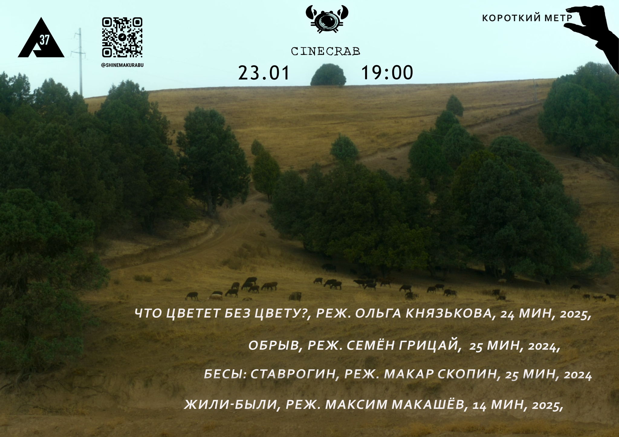 Показ короткого метра в киноклубе CINECRAB