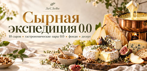 Сырная экспедиция 0.0. Гастрономическое путешествие с дегустацией 10 сыров