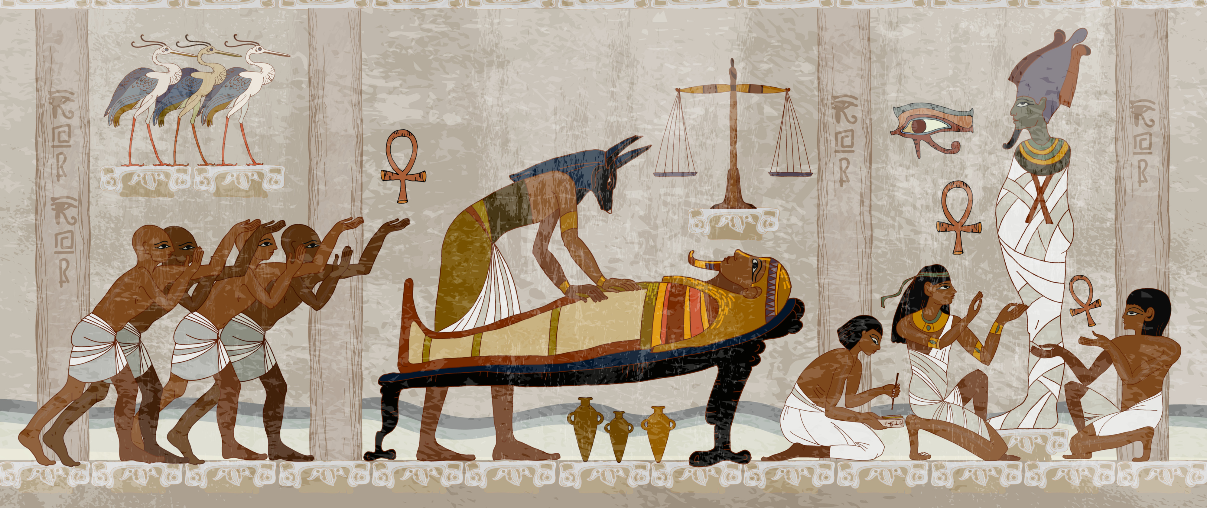 Книга мертвых индия. Мумификация в древнем Египте мумии древнего Египта. Египетская фреска бальзамирование. Бальзамирование в древнем Египте мумией. Процесс мумификации в древнем Египте.