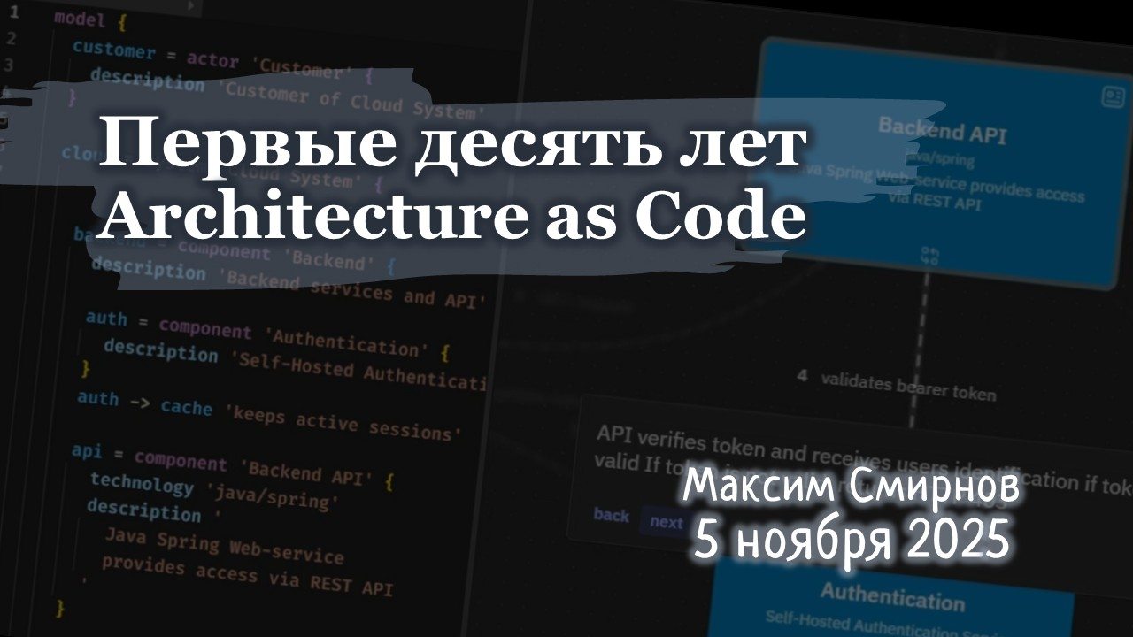 Первые десять лет Architecture as Code