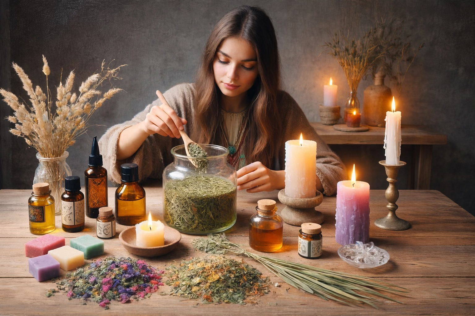 Творим магию: Изготовление ресурсных свечей с травами