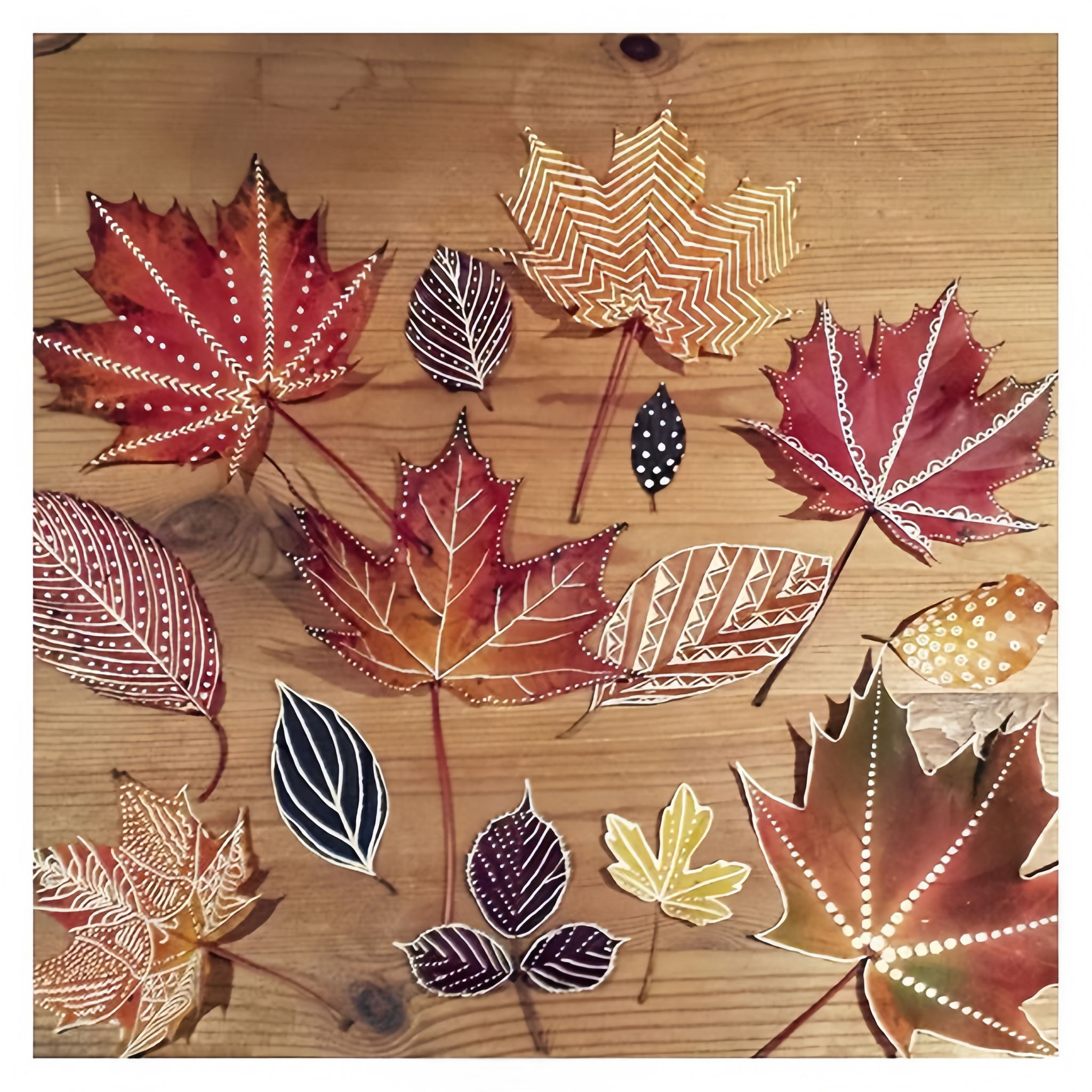 Арт-терапевтическое занятие «Узоры на осенних листьях»