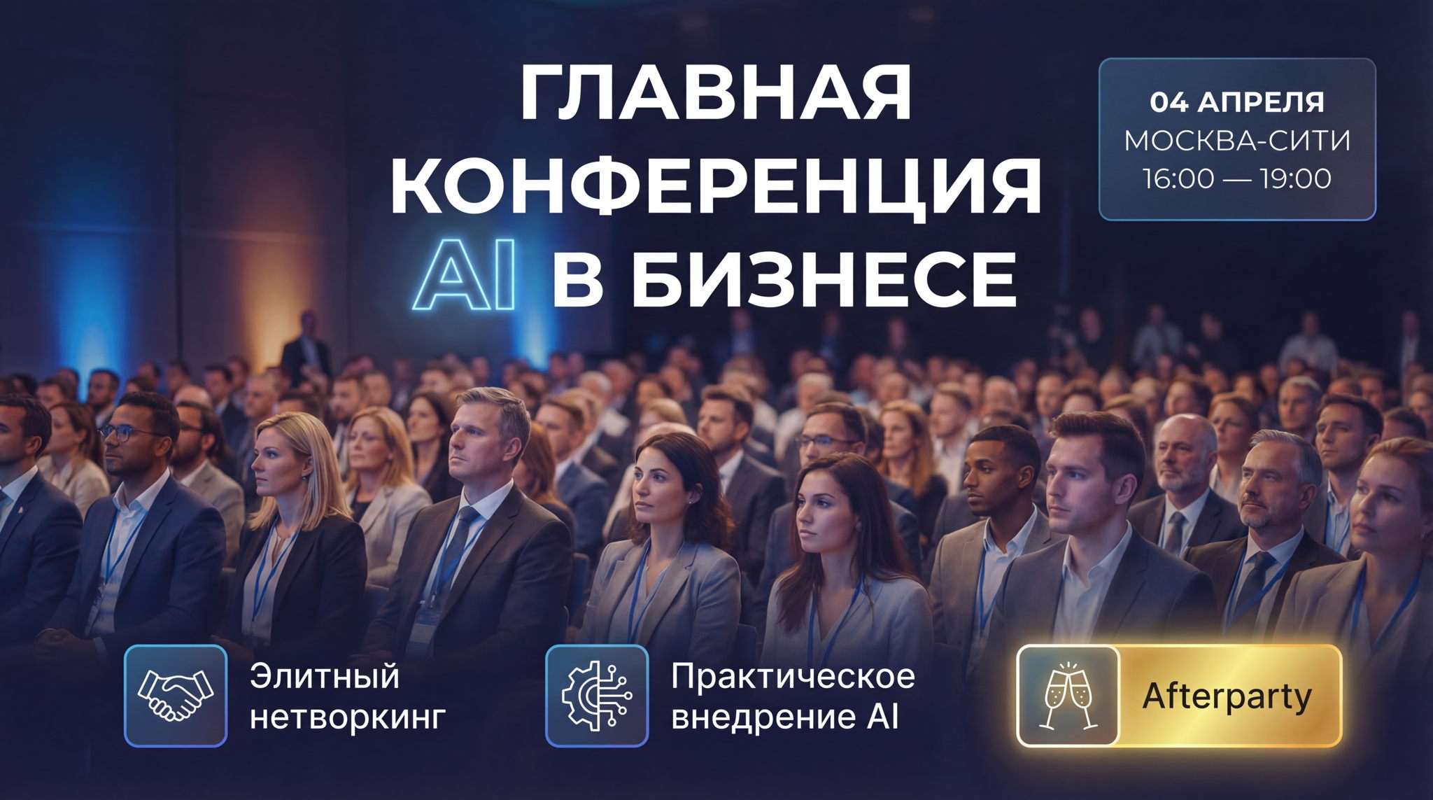 AI Бизнес-конференция — внедрение искусственного интеллекта в бизнес и AfterParty