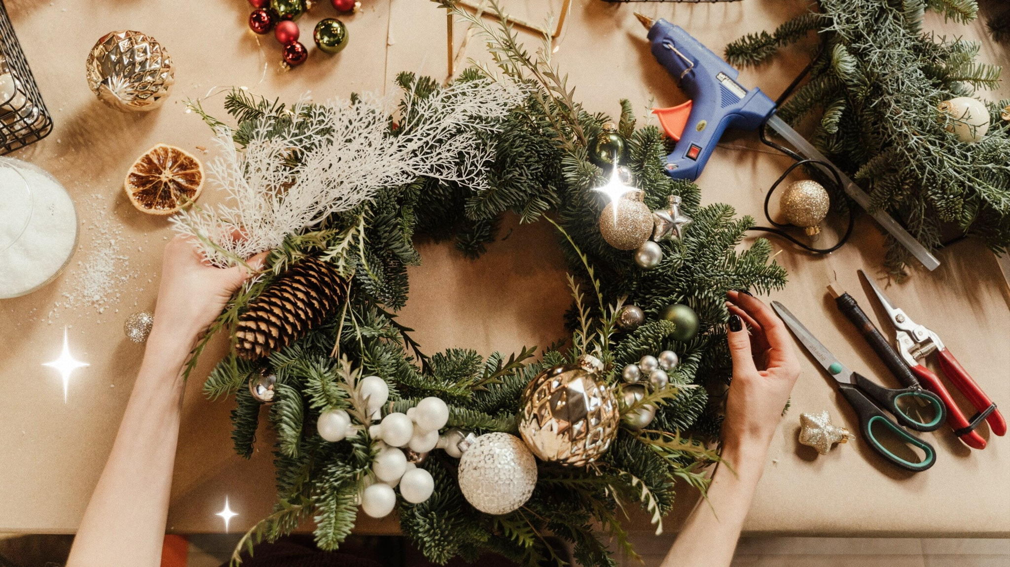 Мастер-класс по новогоднему венку