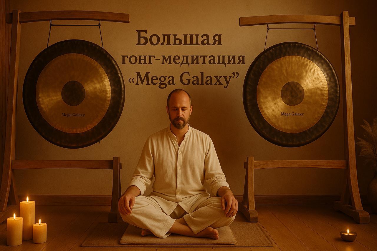 Большая гонг медитация (2 гонга) "Mega Galaxy"
